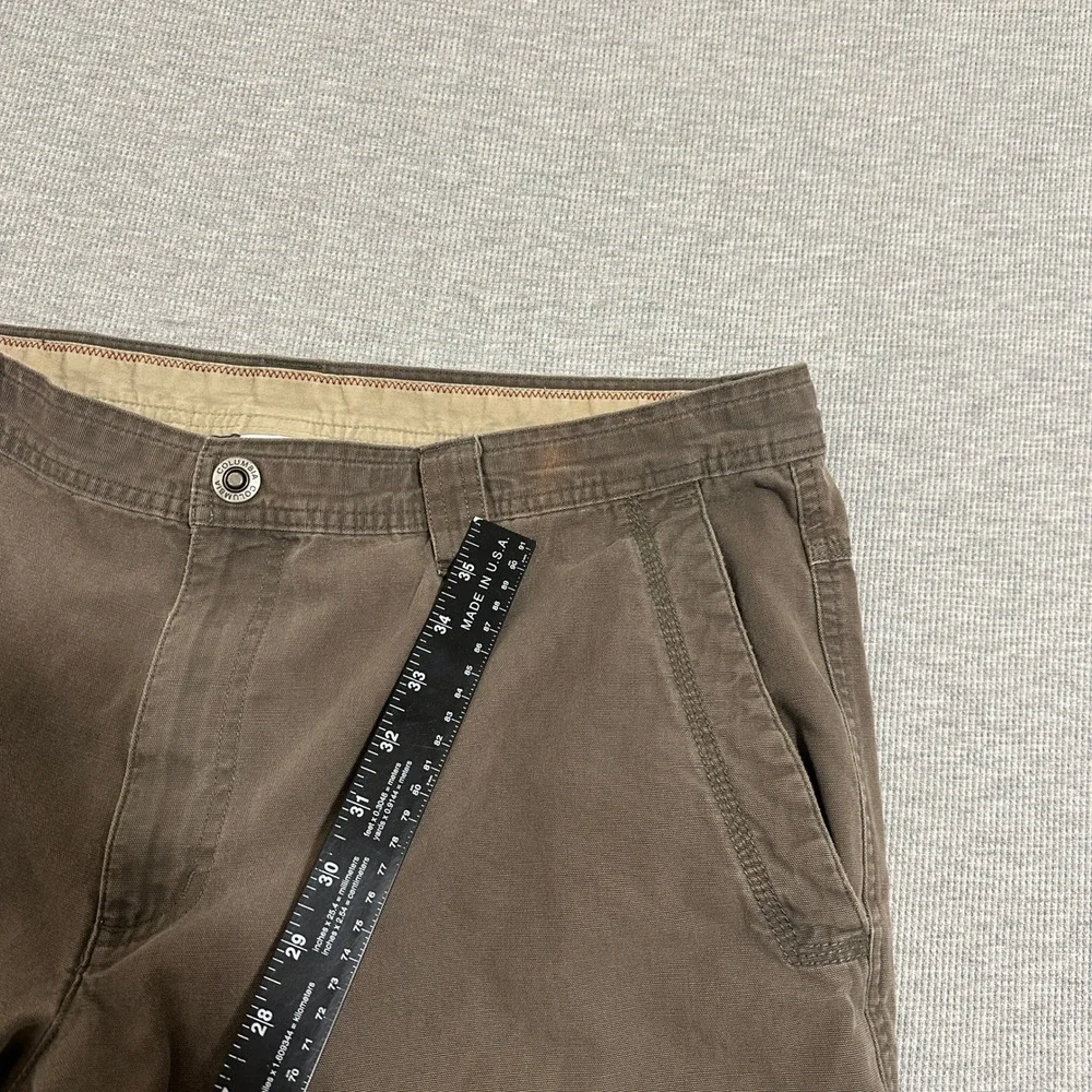 Columbia Brown Canvas Utility Work‎ Pants Straight Leg Mens Size W38 X L31